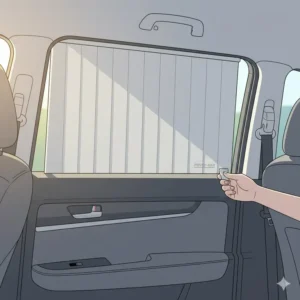 Close-up of a dashboard protected by a quality custom auto shade, highlighting heat and and UV ray reduction.