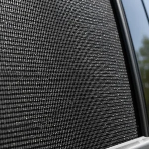 Close-up texture of the truck side window shades material showing high-quality, durable construction.