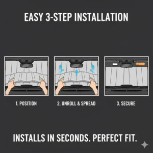 Step-by-step guide for a quick and secure installation of the subaru outback sunshade in seconds.