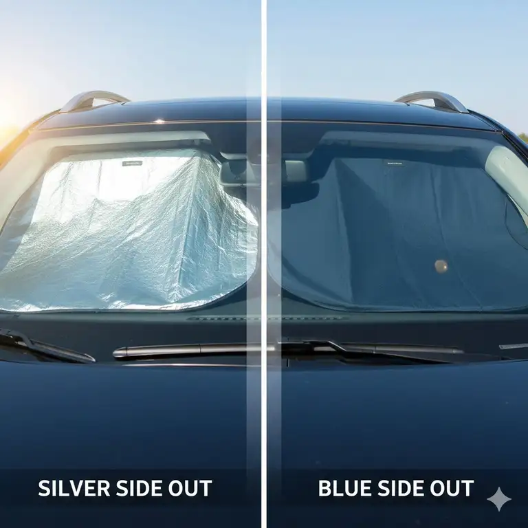Sunshade Blue or Silver Side Out? 7 Best Tips for a Cool Car in 2026