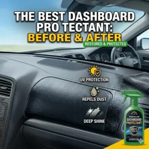 An illustration of a matte car interior finish highlighting the non-greasy feel of a high-quality best dashboard protectant.